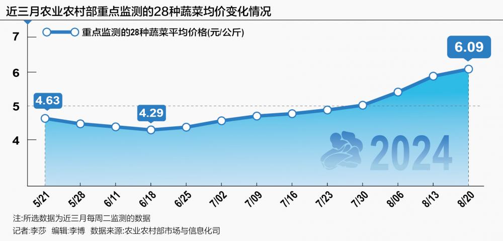 高温多雨菜价大幅攀升 秋季菜价或回归常态(图1)